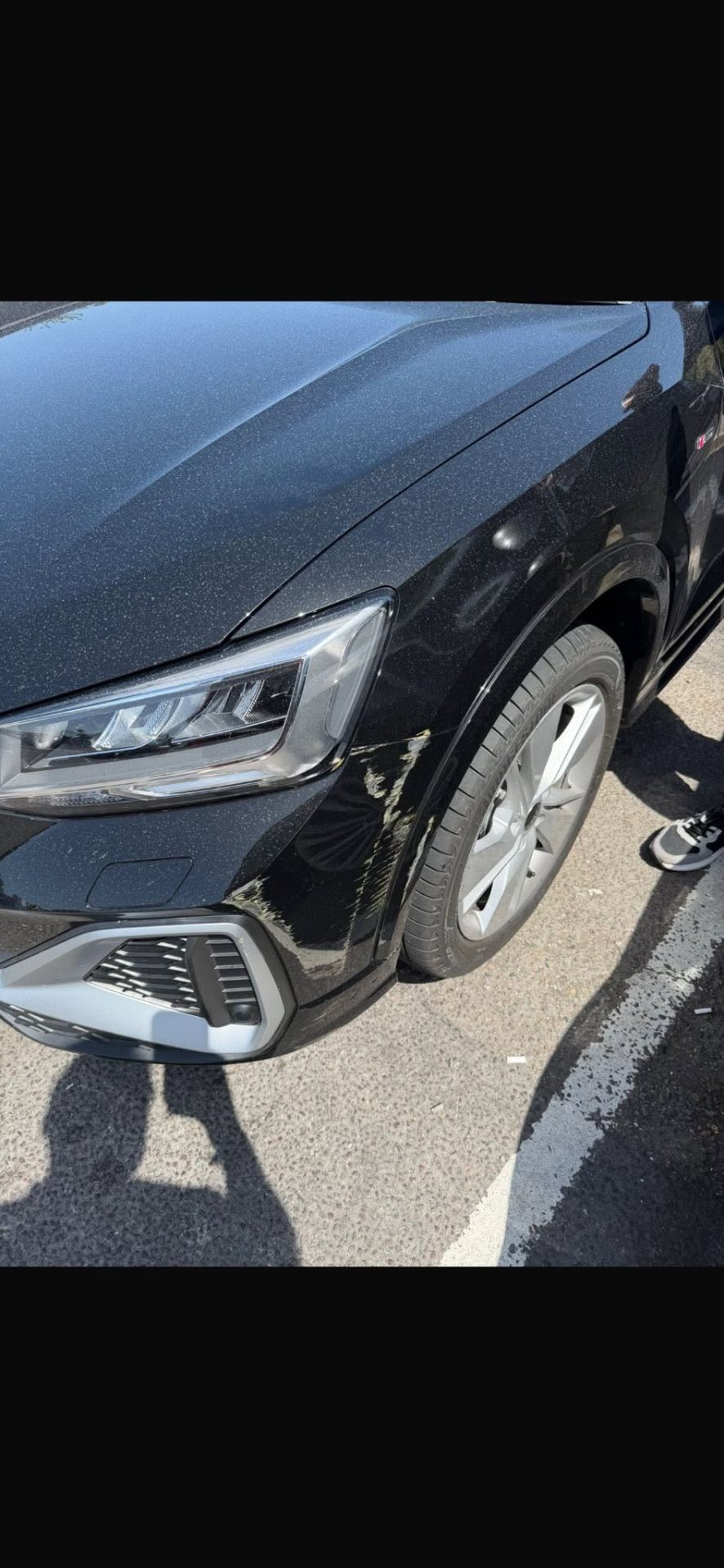 Front Wing & Bumper Scuff Repair — before