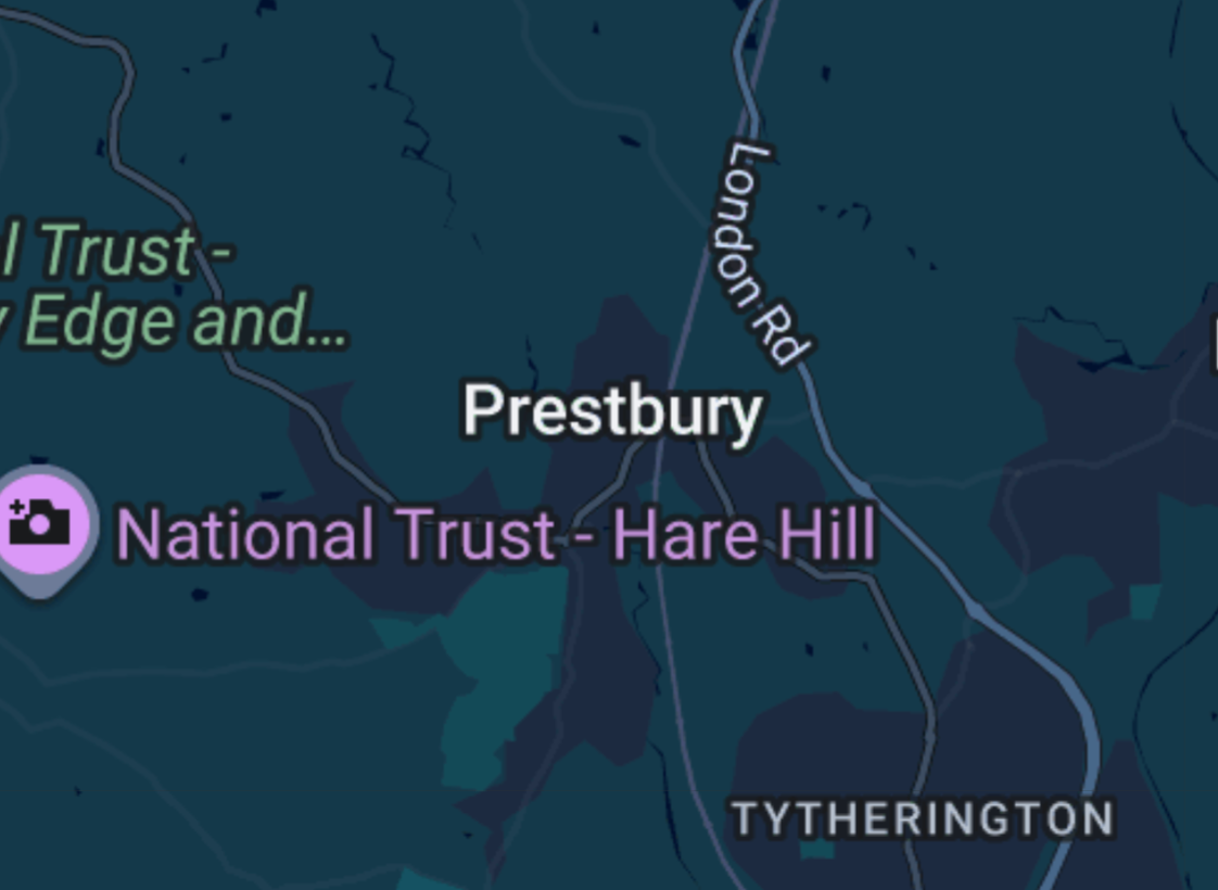 map of prestbury